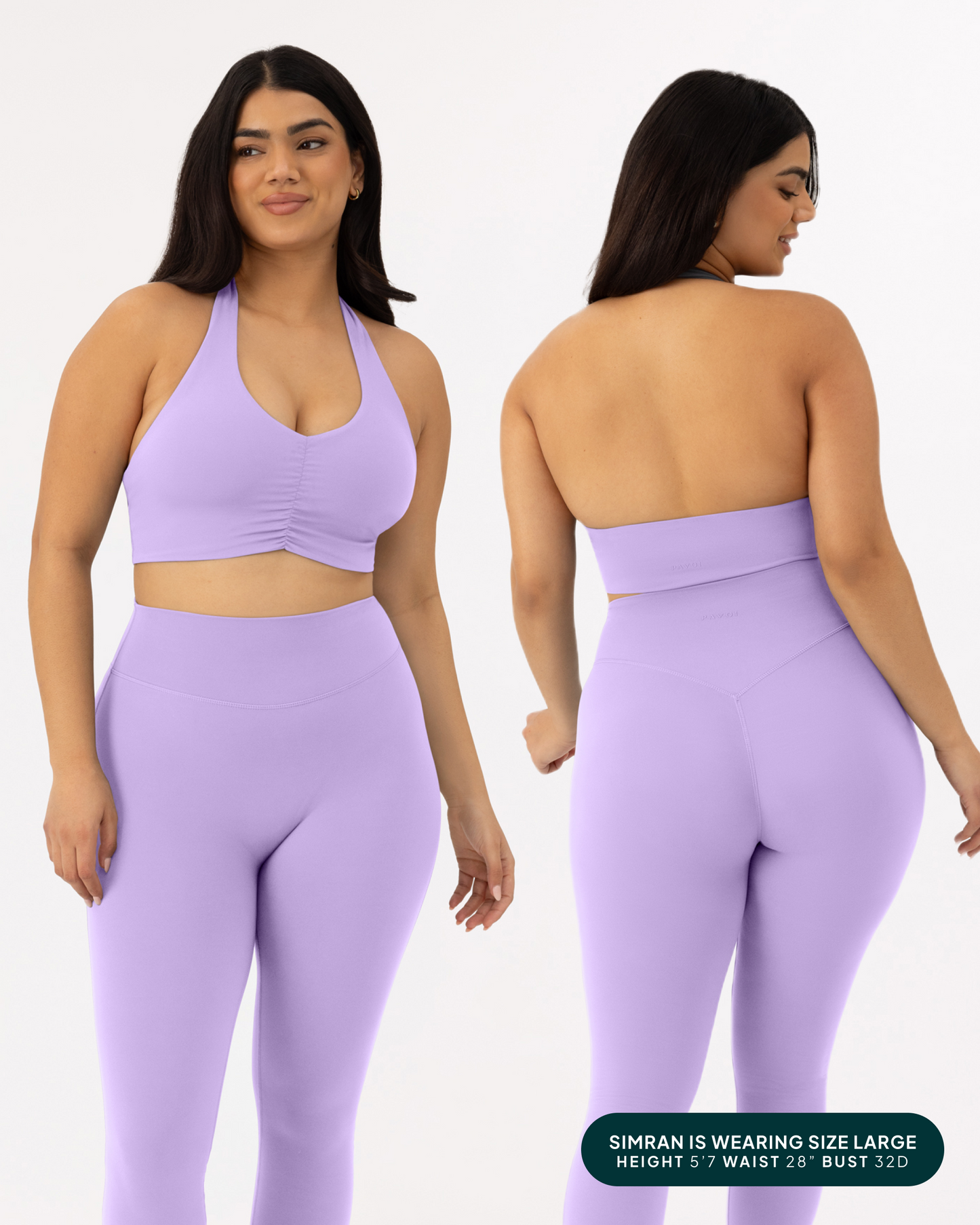 Athleisure Scrunch Halter Low-Support Sports Bra