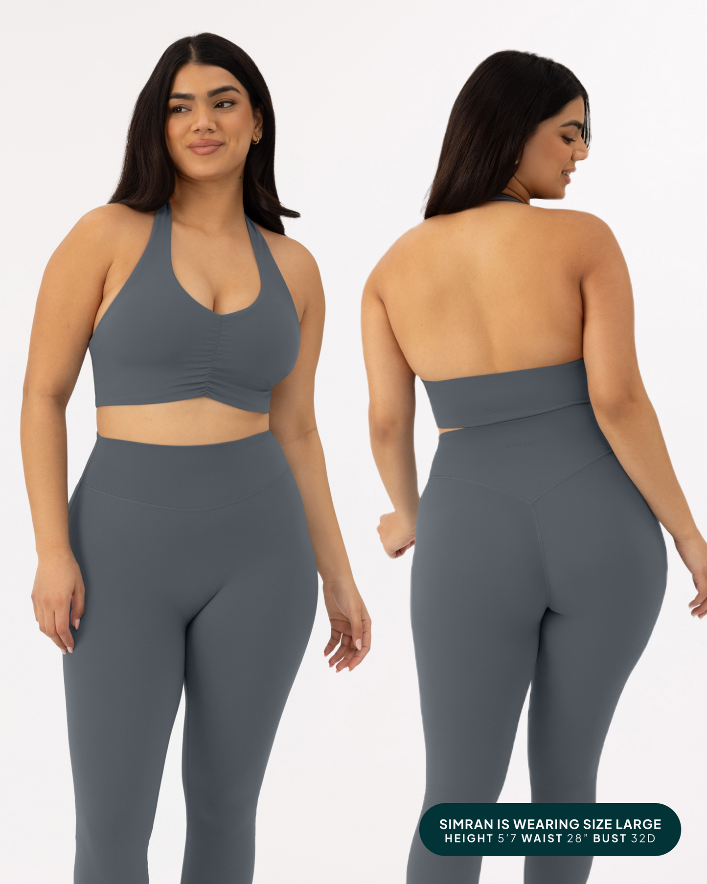 Athleisure Scrunch Halter Low-Support Sports Bra