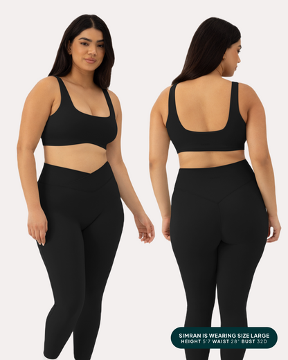 Athleisure Curved Hem Medium-Support Sports Bra