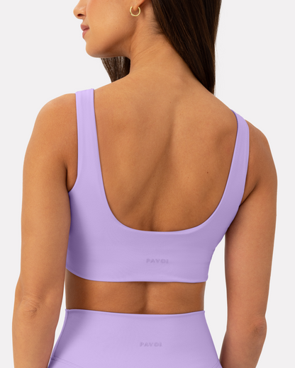 Athleisure Curved Hem Medium-Support Sports Bra
