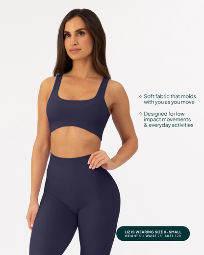 Athleisure Curved Hem Medium-Support Sports Bra