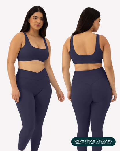 Athleisure Curved Hem Medium-Support Sports Bra