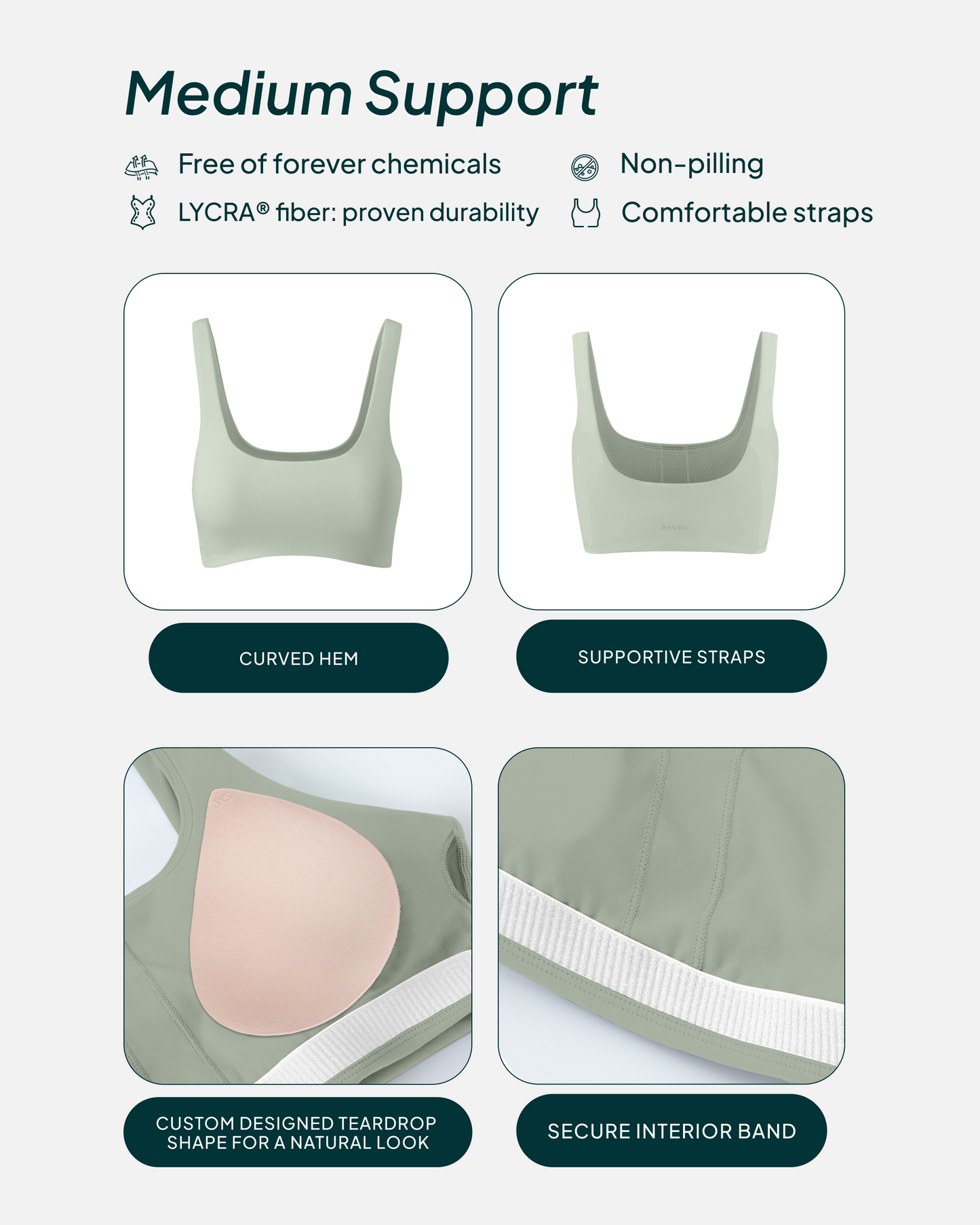Athleisure Curved Hem Medium-Support Sports Bra