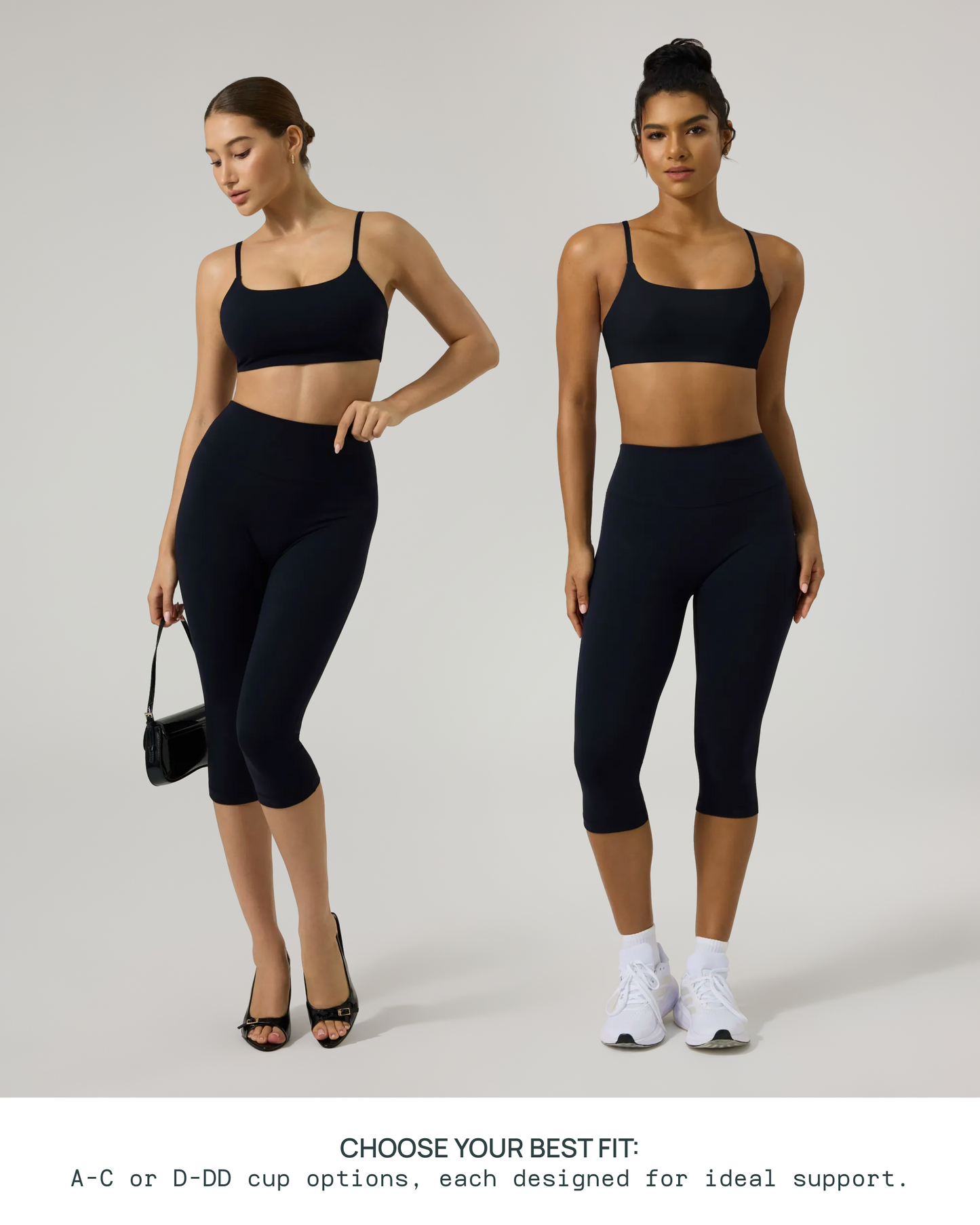 Athleisure Square Neck Low-Impact Sports Bra