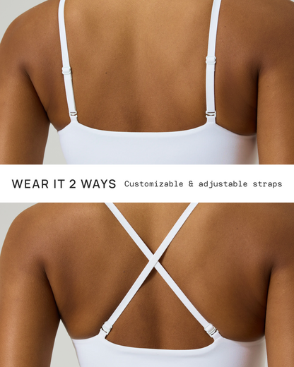 Athleisure Square Neck Low-Impact Sports Bra