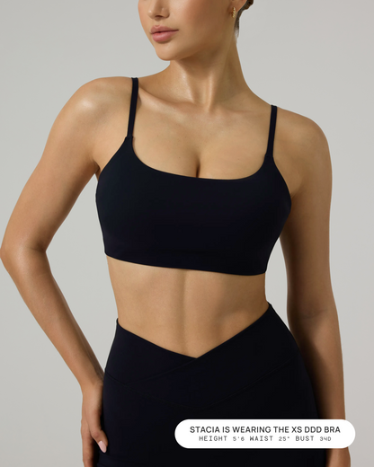 Athleisure Square Neck Low-Impact Sports Bra