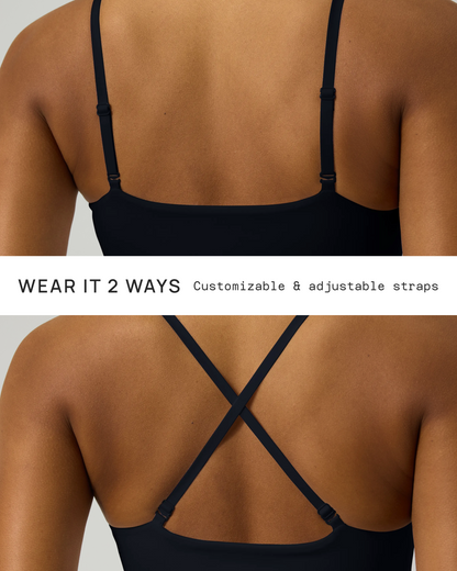 Athleisure Square Neck Low-Impact Sports Bra