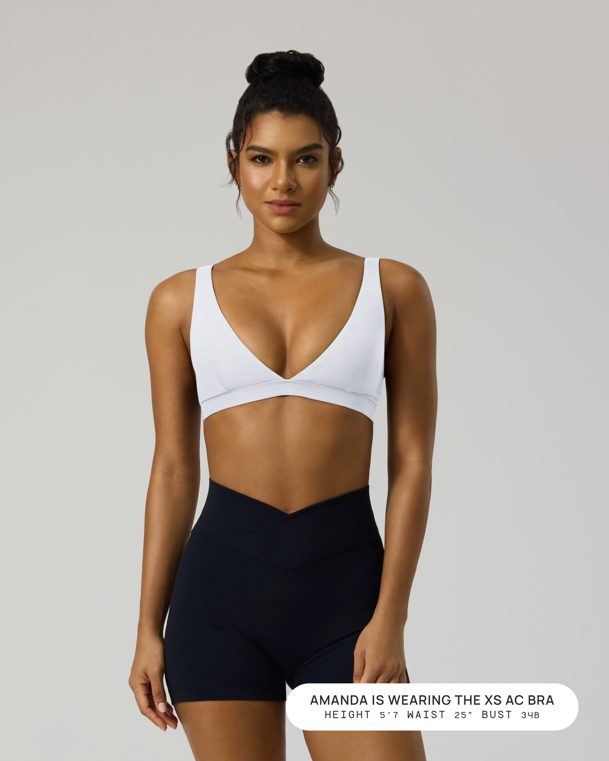 Athleisure Plunge V-Neck Open Back Bra with Removable Pads