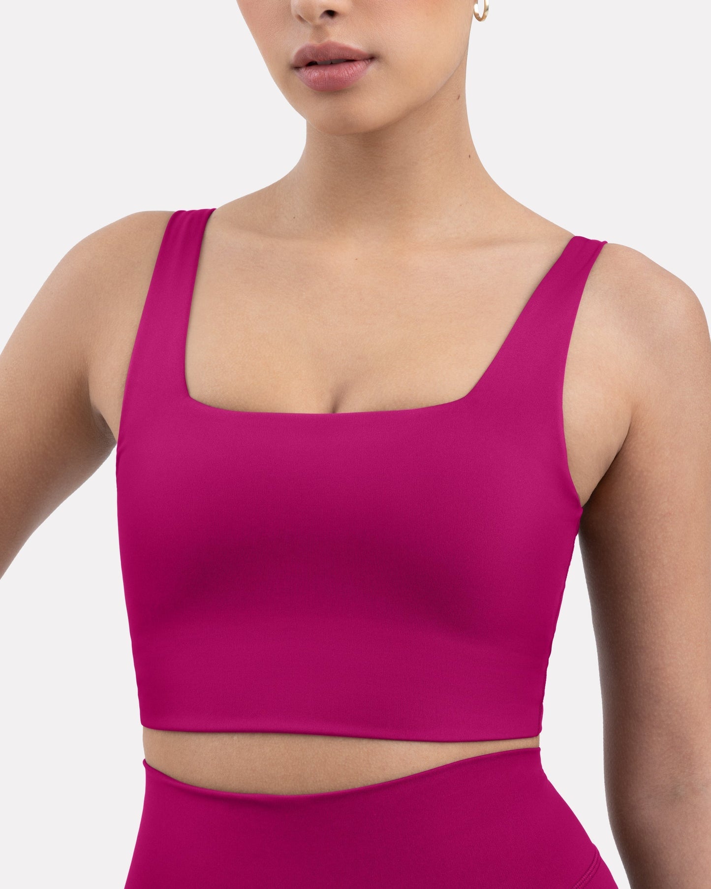 Longline Square Neck Medium-Support Padded Sports Bra