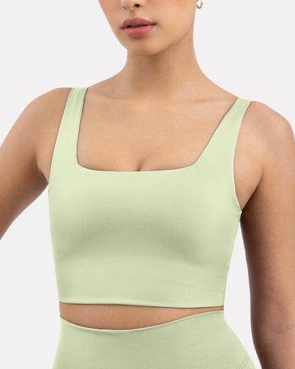 Longline Square Neck Medium-Support Padded Sports Bra