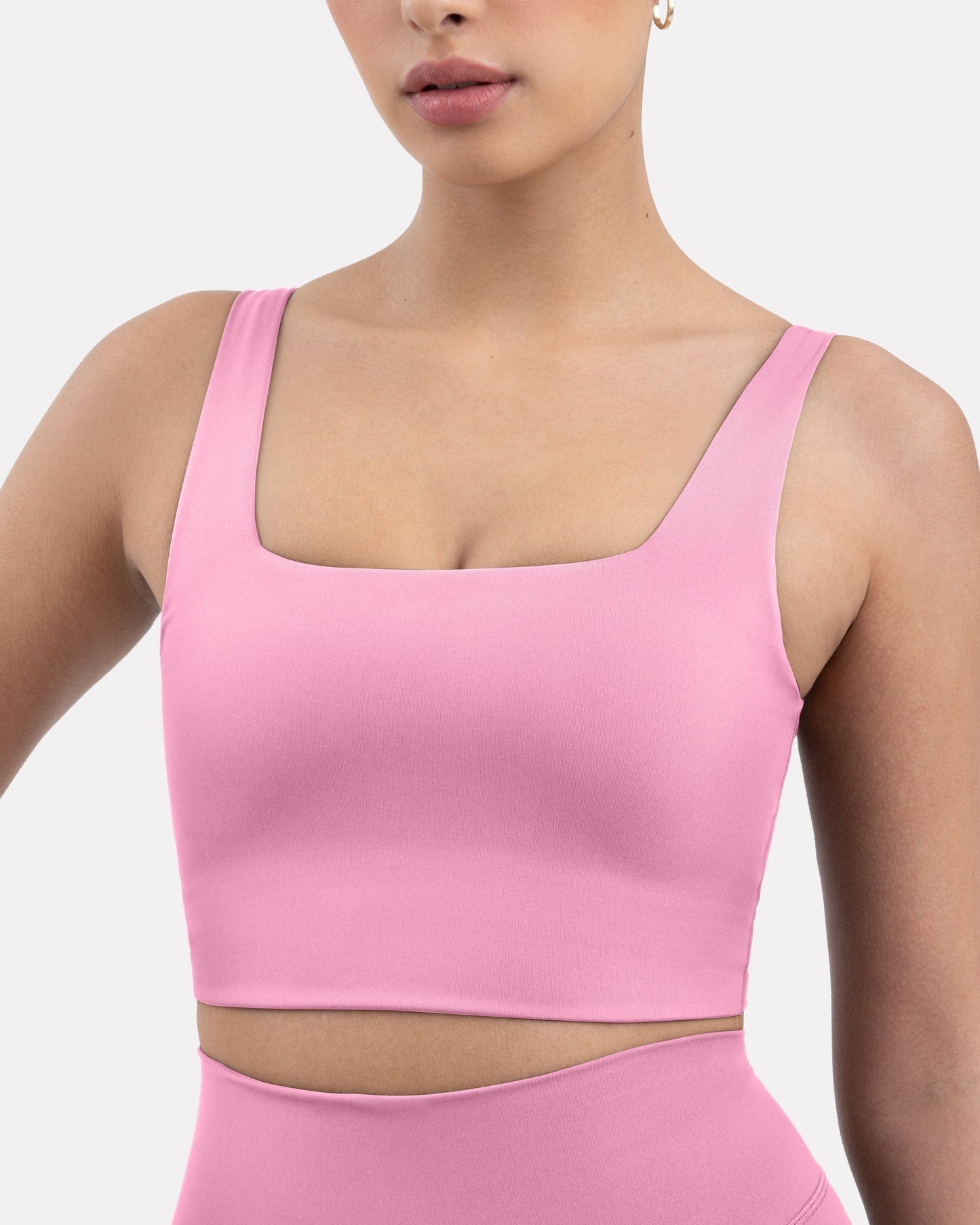Longline Square Neck Medium-Support Padded Sports Bra