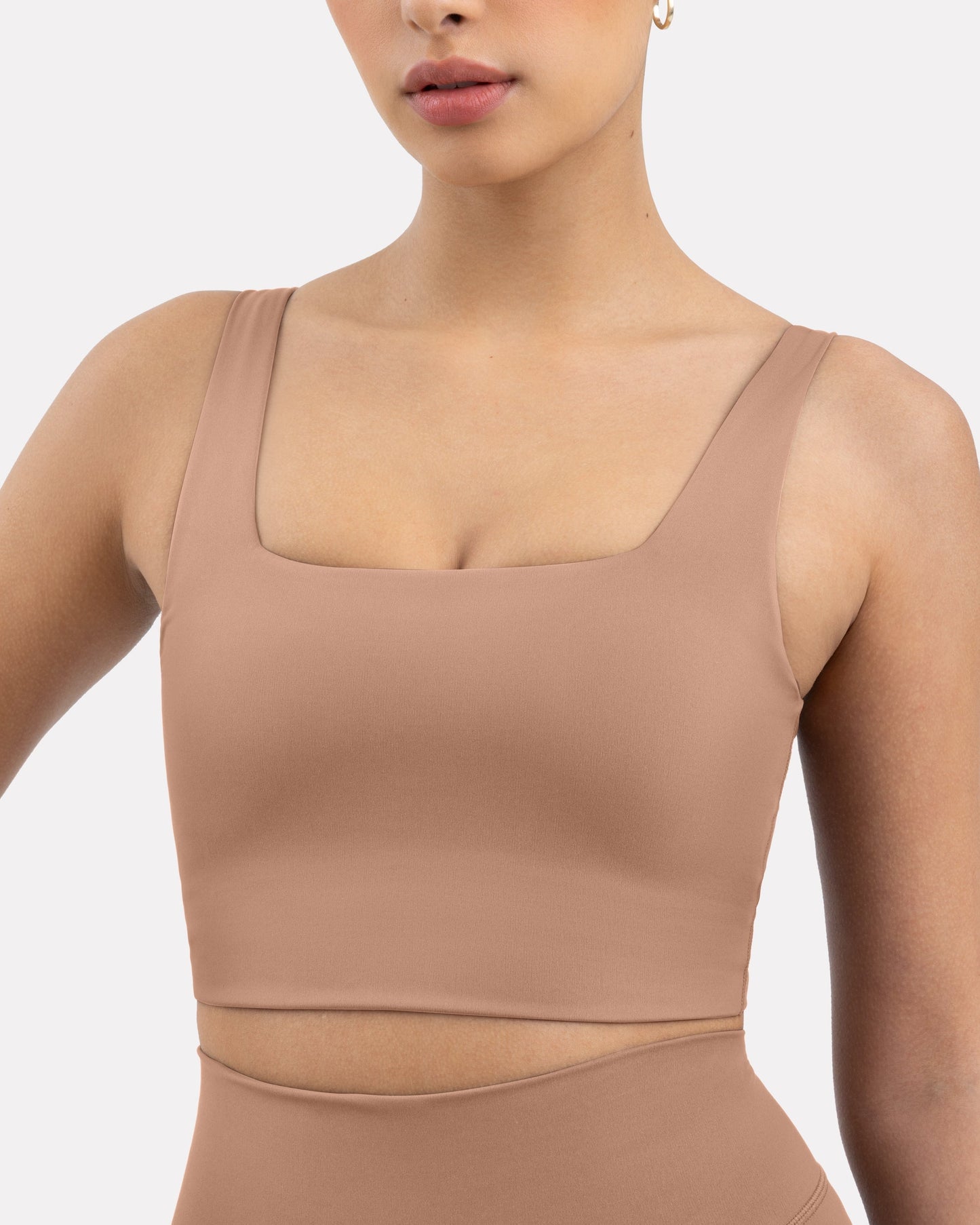 Longline Square Neck Medium-Support Padded Sports Bra
