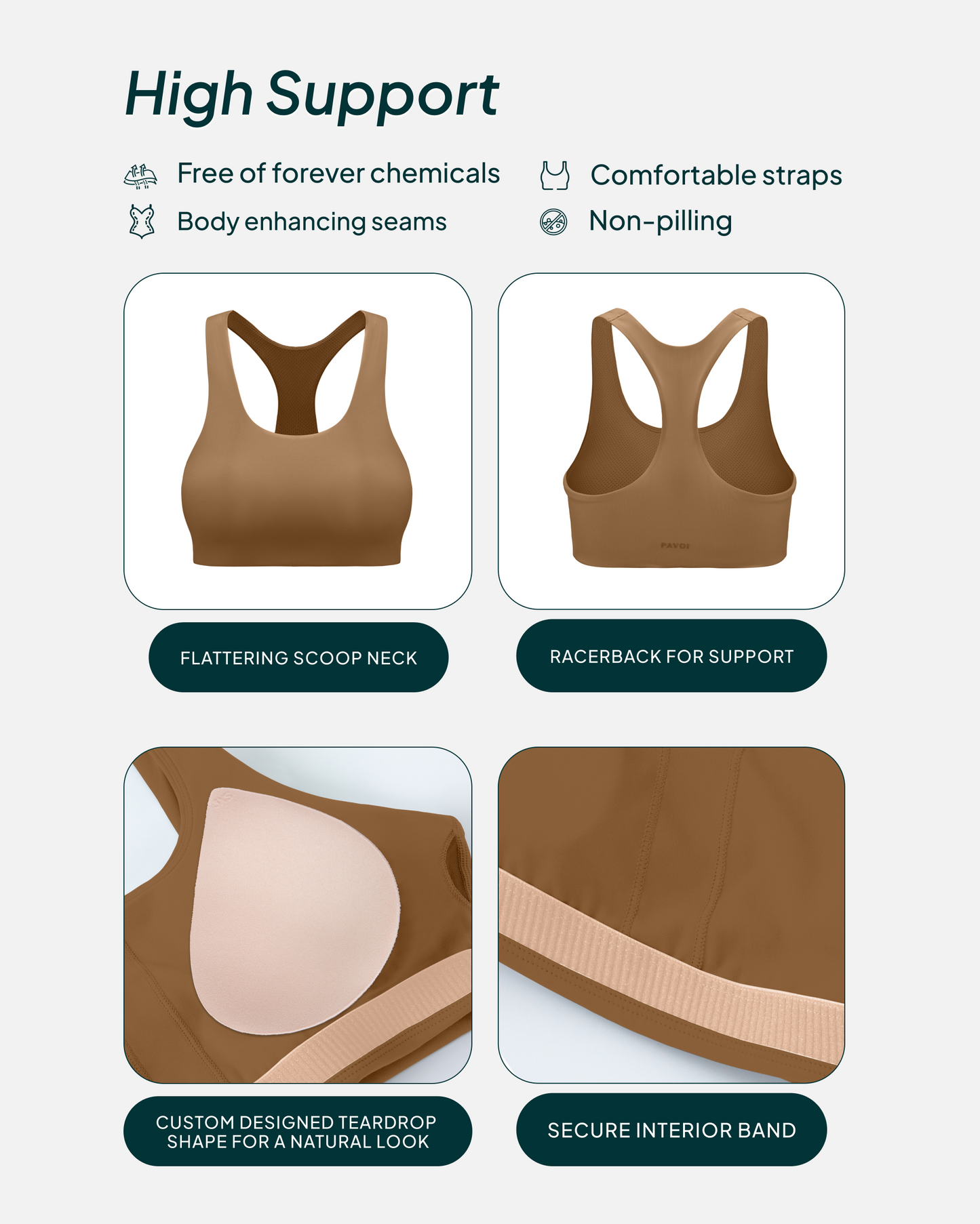 Performance High-Support Racerback Sports Bra