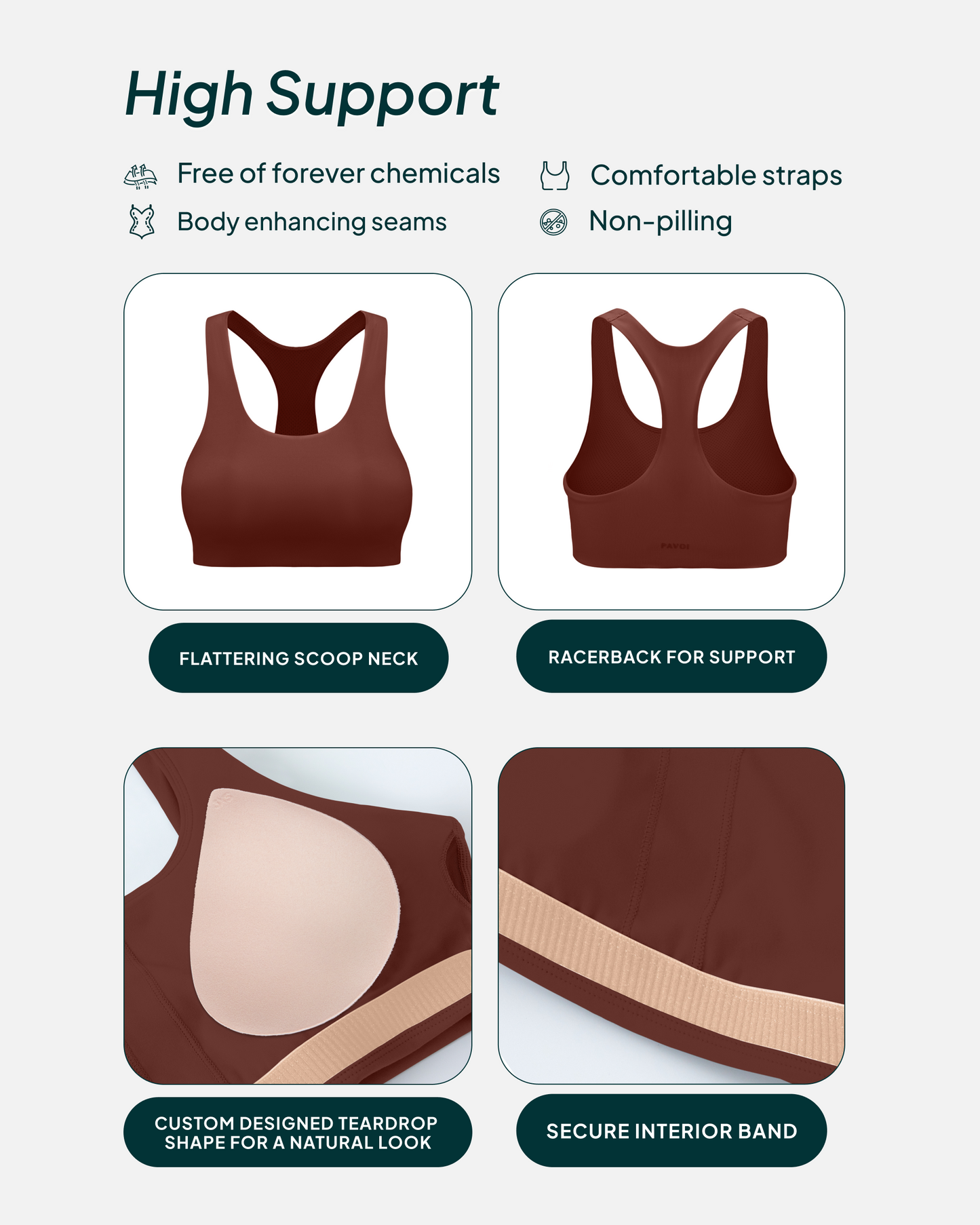 Performance High-Support Racerback Sports Bra