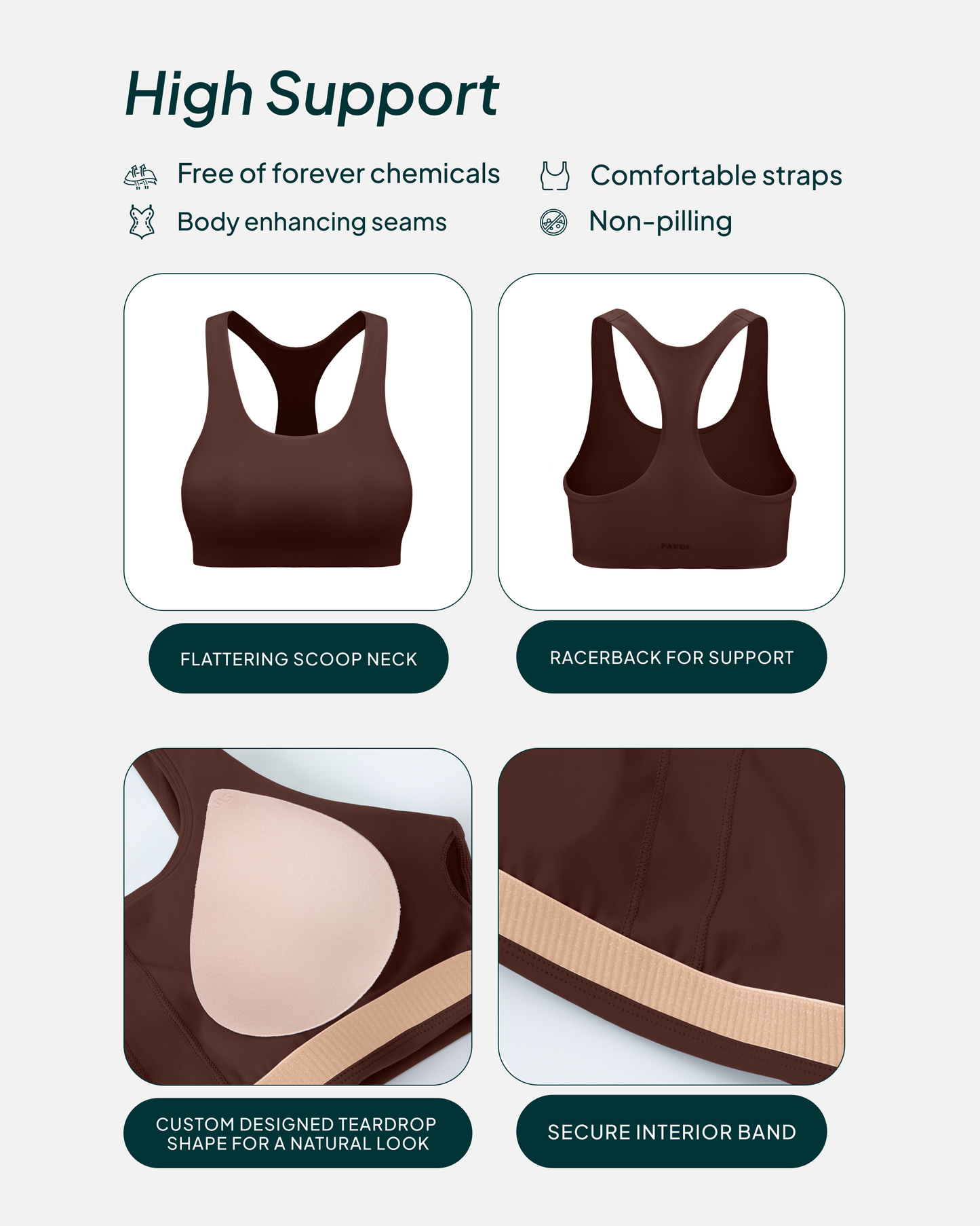 Performance High-Support Racerback Sports Bra