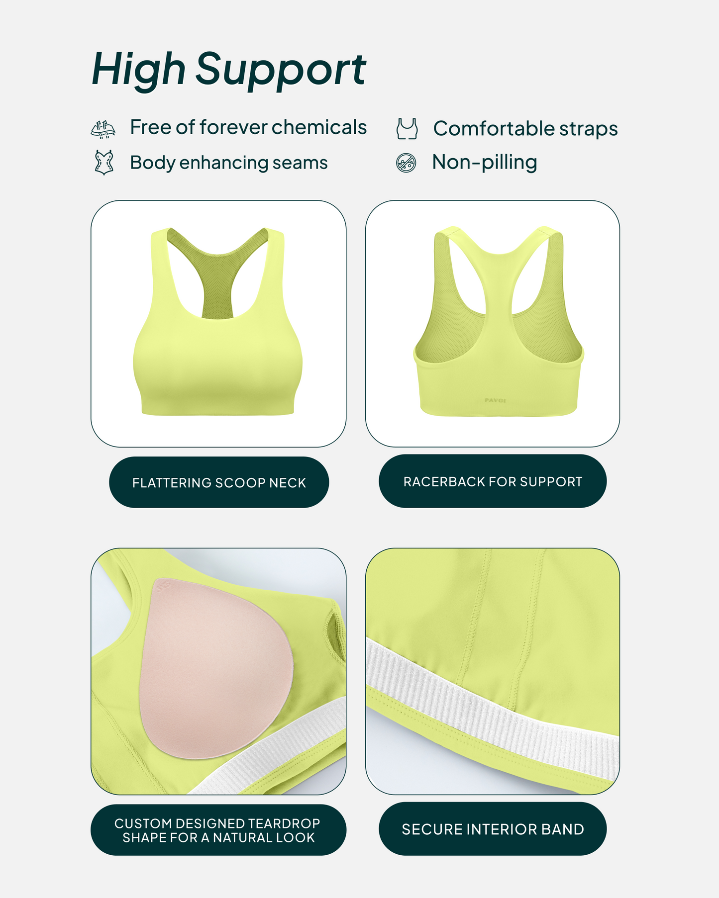 Performance High-Support Racerback Sports Bra