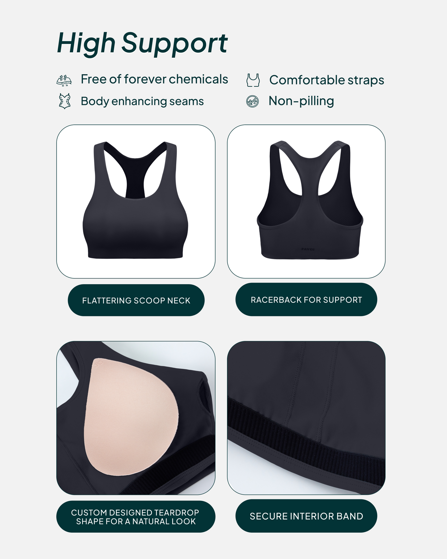 Performance High-Support Racerback Sports Bra