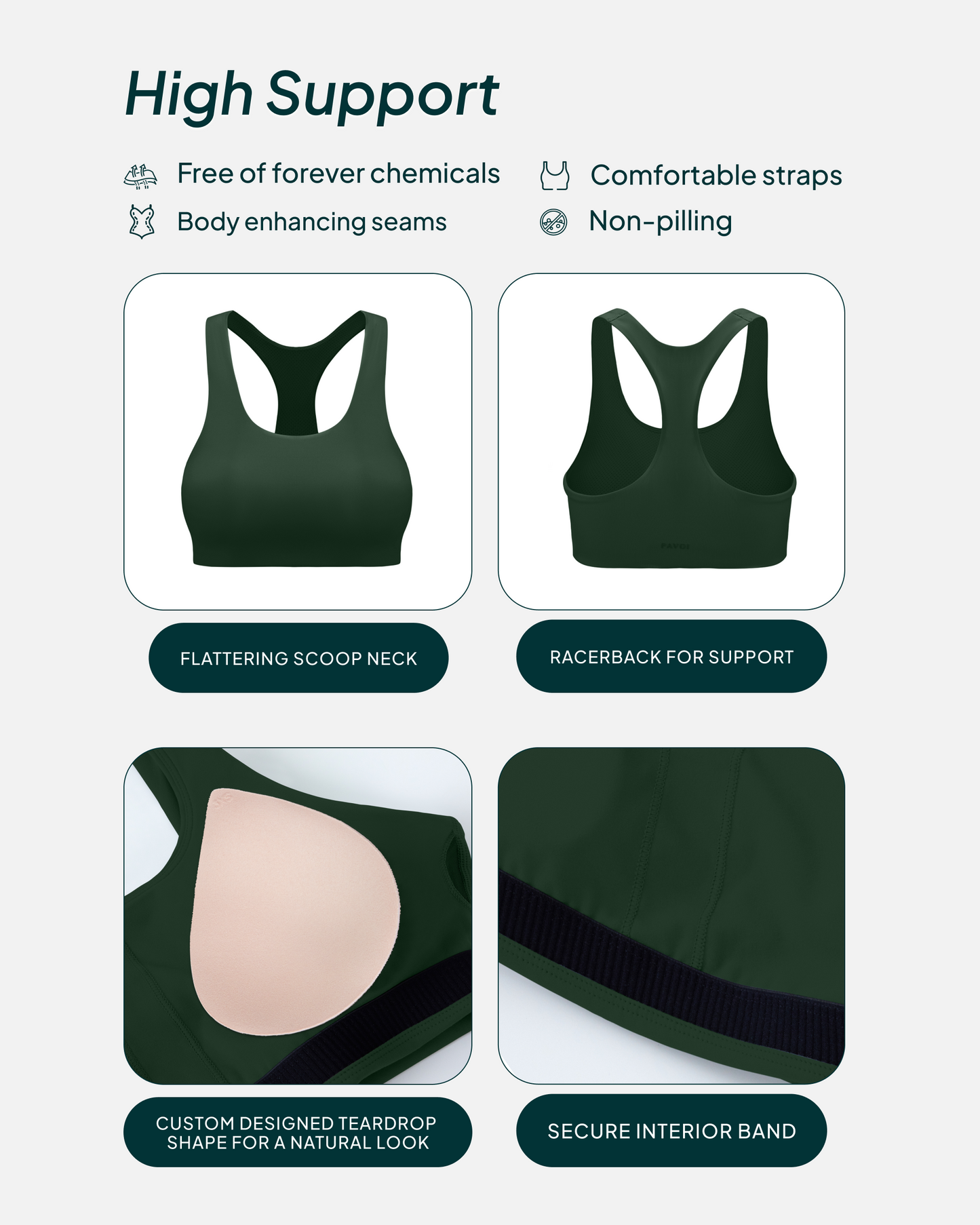 Performance High-Support Racerback Sports Bra
