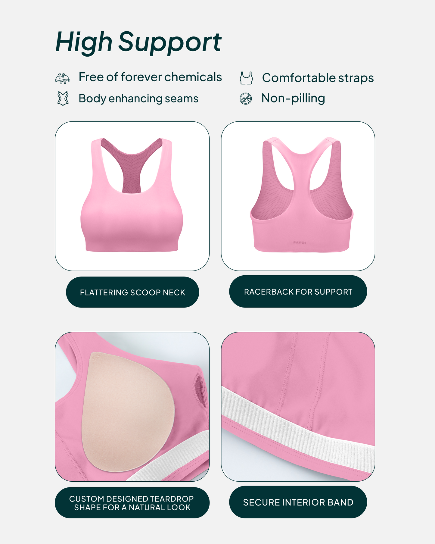 Performance High-Support Racerback Sports Bra