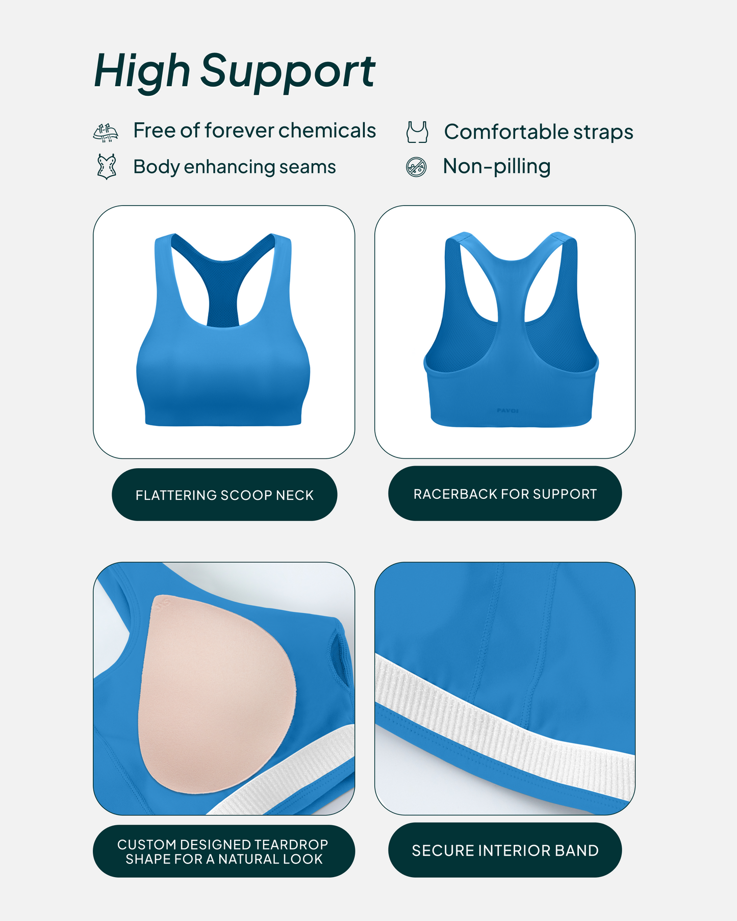Performance High-Support Racerback Sports Bra