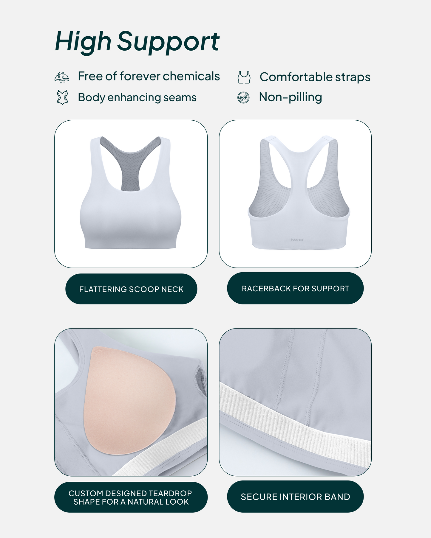 Performance High-Support Racerback Sports Bra