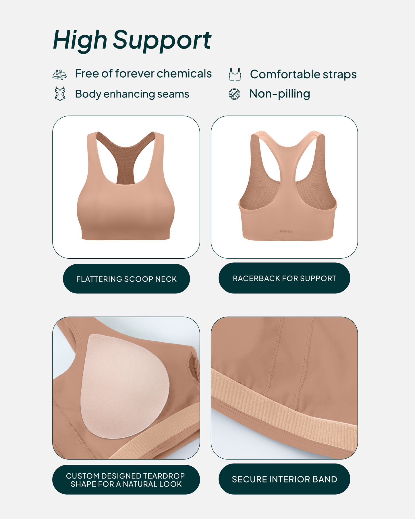 Performance High-Support Racerback Sports Bra