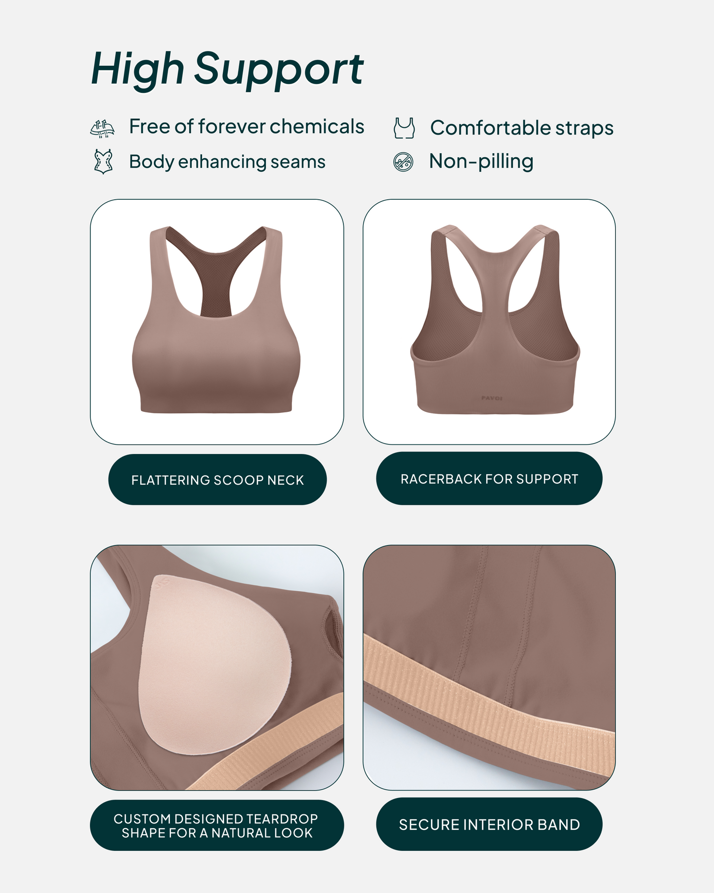 Performance High-Support Racerback Sports Bra
