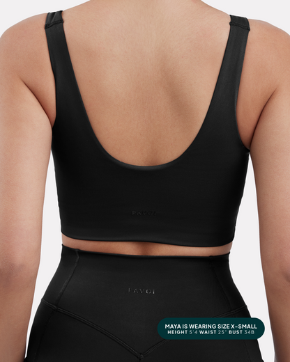 Longline Square Neck Medium-Support Padded Sports Bra