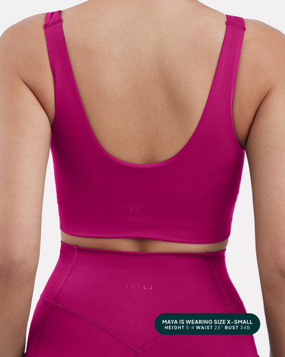 Longline Square Neck Medium-Support Padded Sports Bra