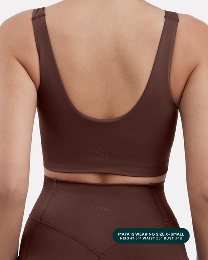 Longline Square Neck Medium-Support Padded Sports Bra