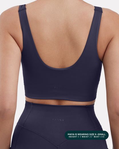 Longline Square Neck Medium-Support Padded Sports Bra
