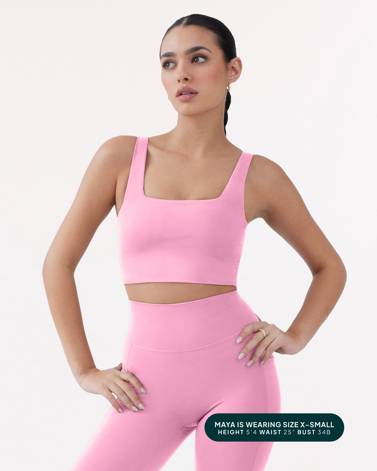 Longline Square Neck Medium-Support Padded Sports Bra