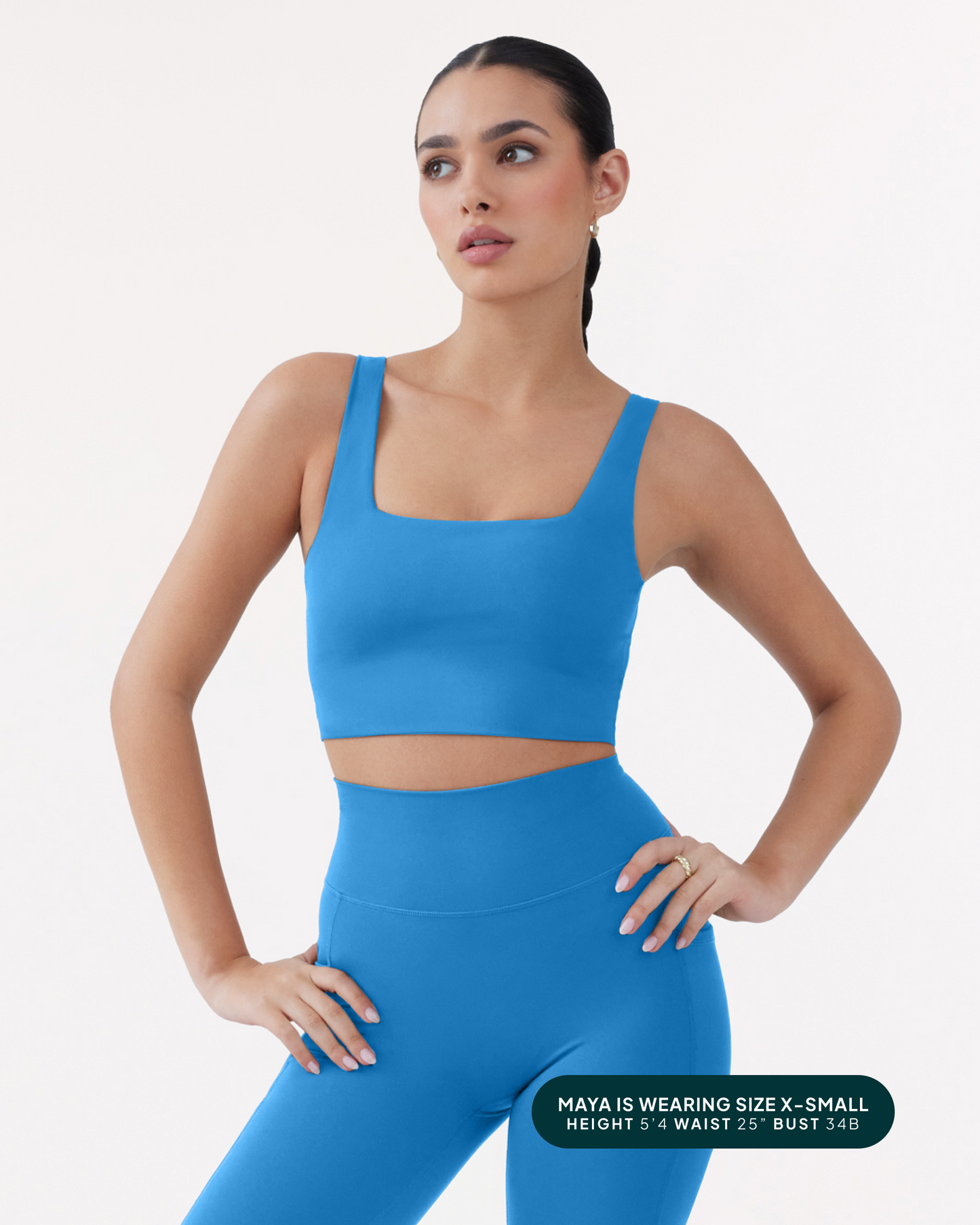 Longline Square Neck Medium-Support Padded Sports Bra