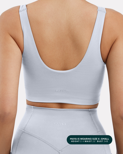 Longline Square Neck Medium-Support Padded Sports Bra