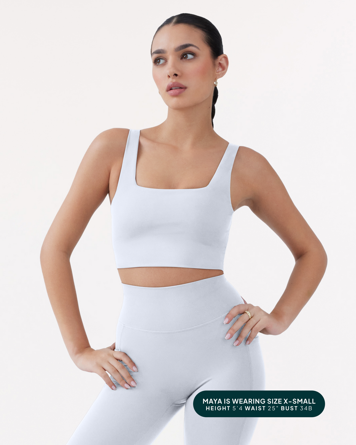 Longline Square Neck Medium-Support Padded Sports Bra