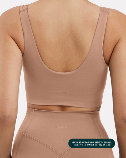 Longline Square Neck Medium-Support Padded Sports Bra
