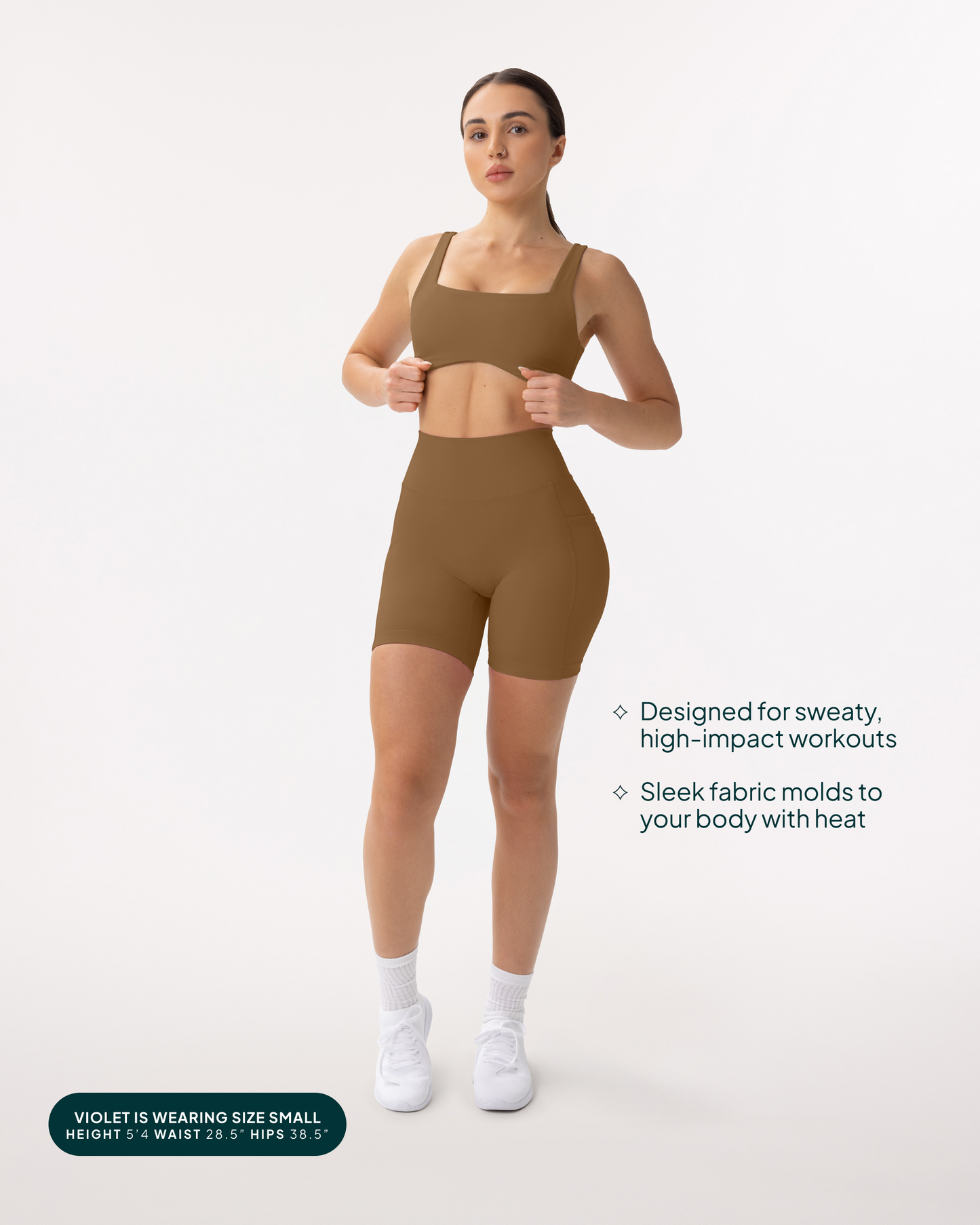 High-Waisted Butt Lifting 6" Biker Shorts with Pockets