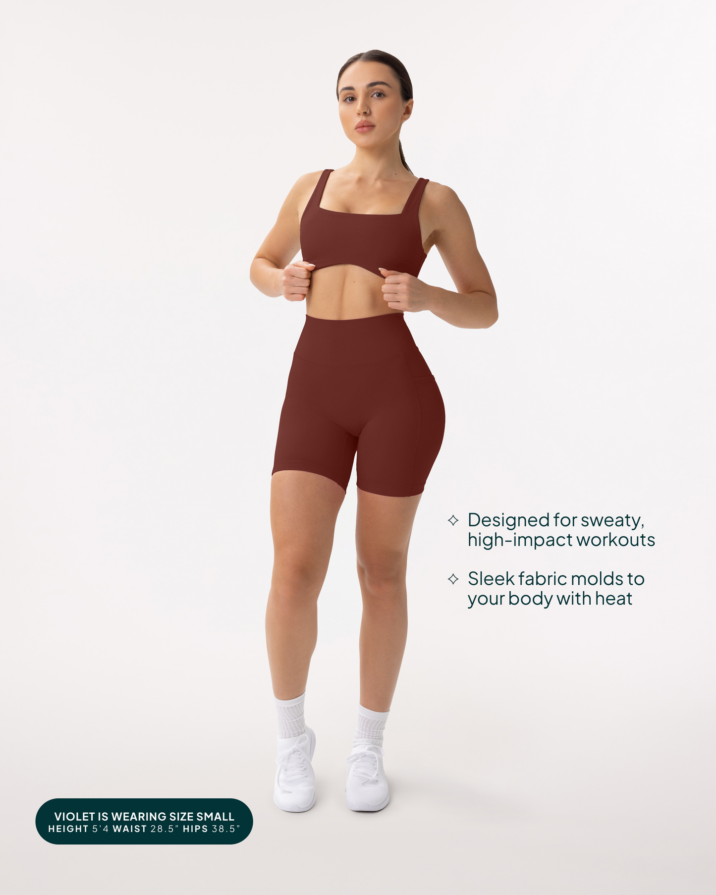 High-Waisted Butt Lifting 6" Biker Shorts with Pockets