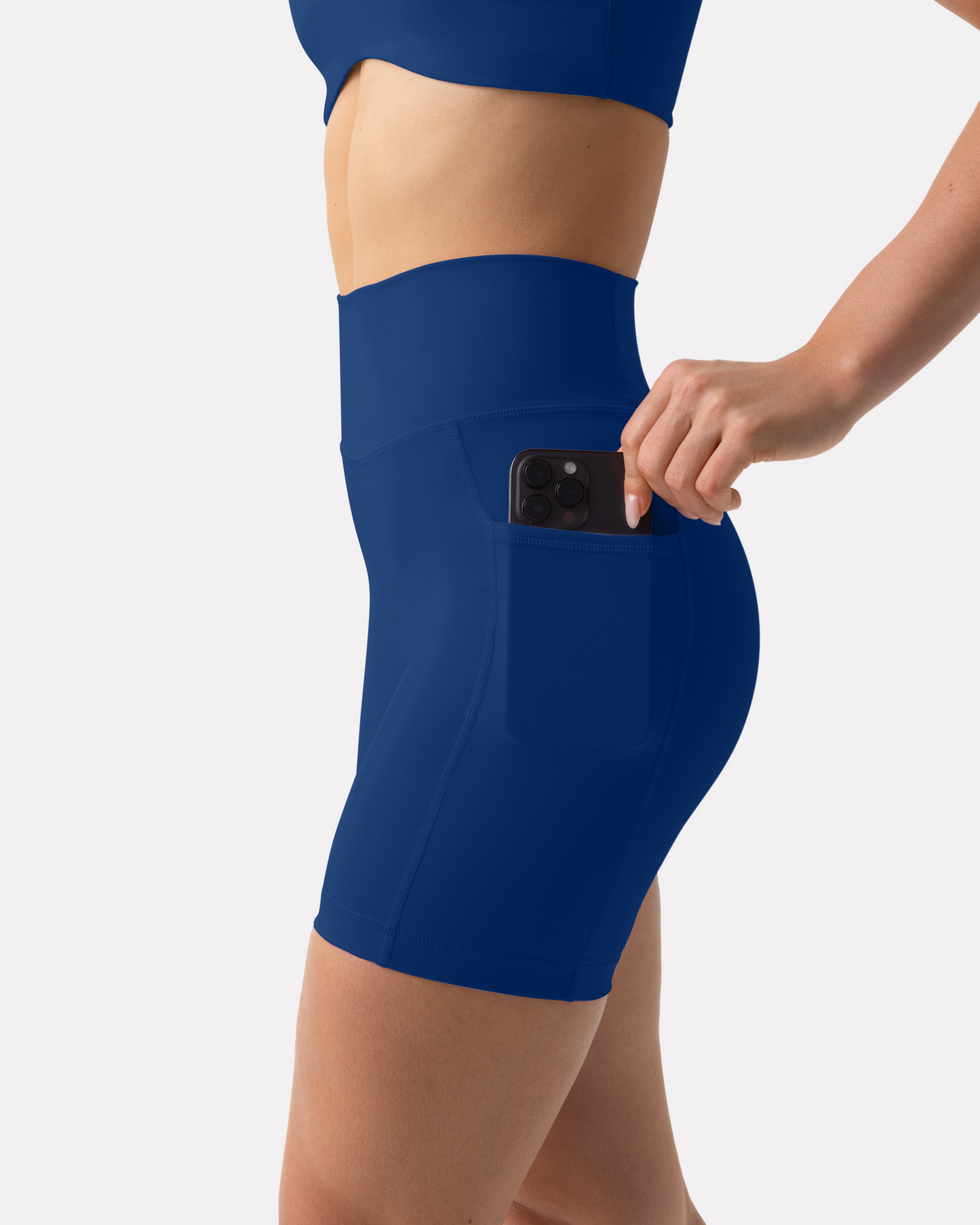 High-Waisted Butt Lifting 6" Biker Shorts with Pockets
