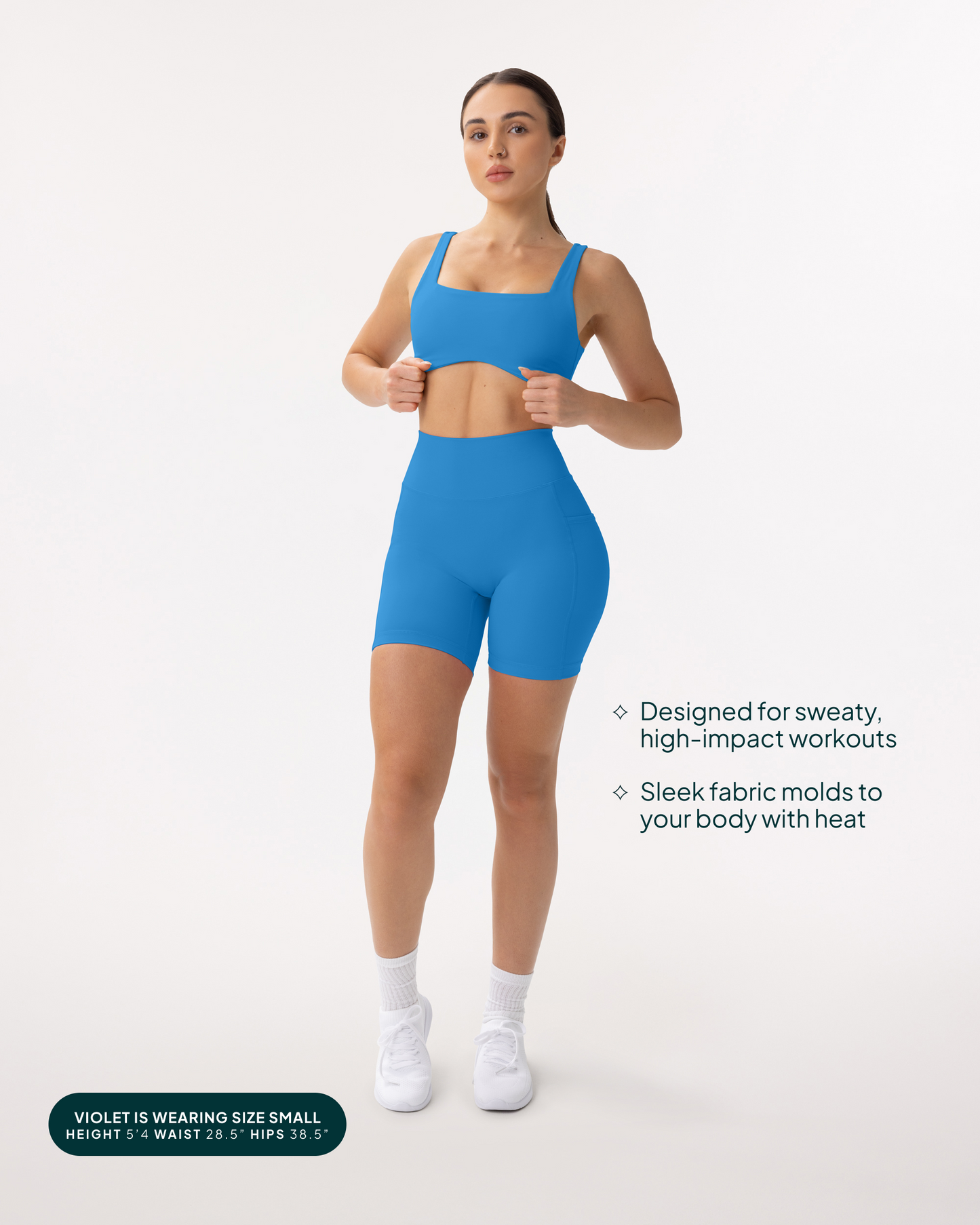 High-Waisted Butt Lifting 6" Biker Shorts with Pockets