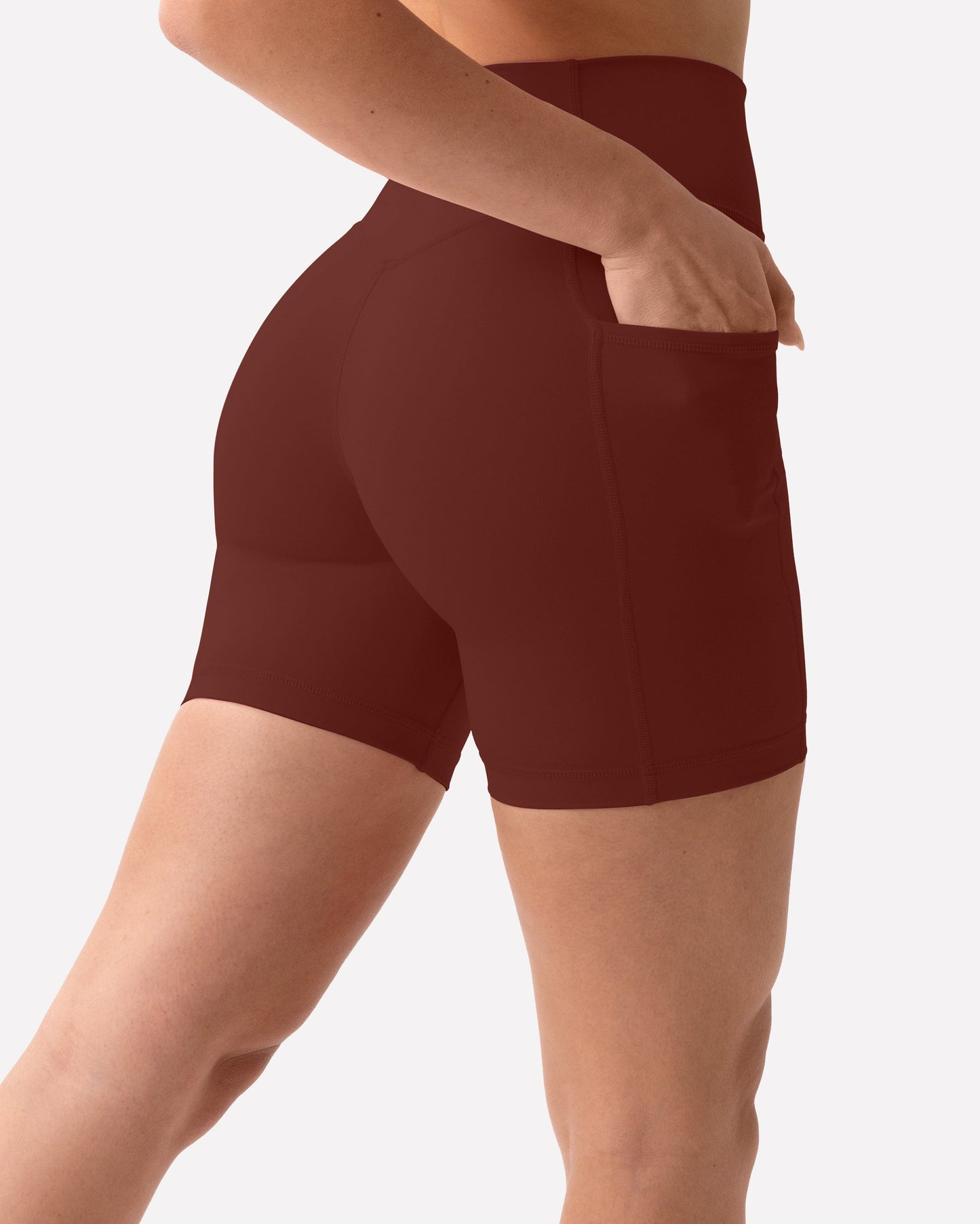 High-Waisted Butt Lifting 6" Biker Shorts with Pockets