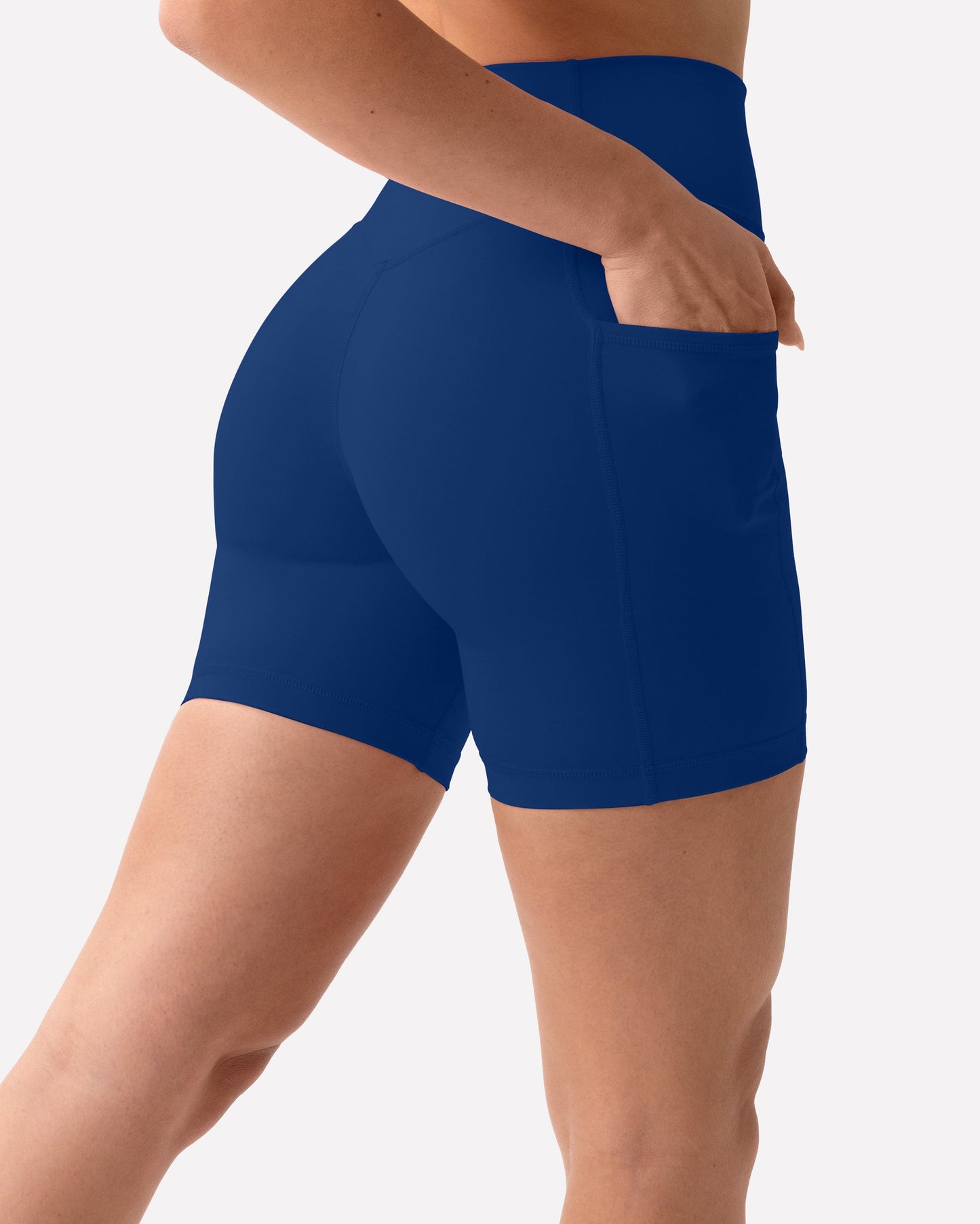 High-Waisted Butt Lifting 6" Biker Shorts with Pockets