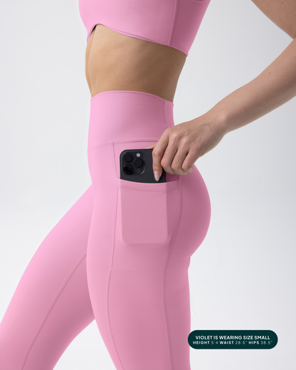 High-Waisted Butt Lifting Full-Length Leggings with Pockets