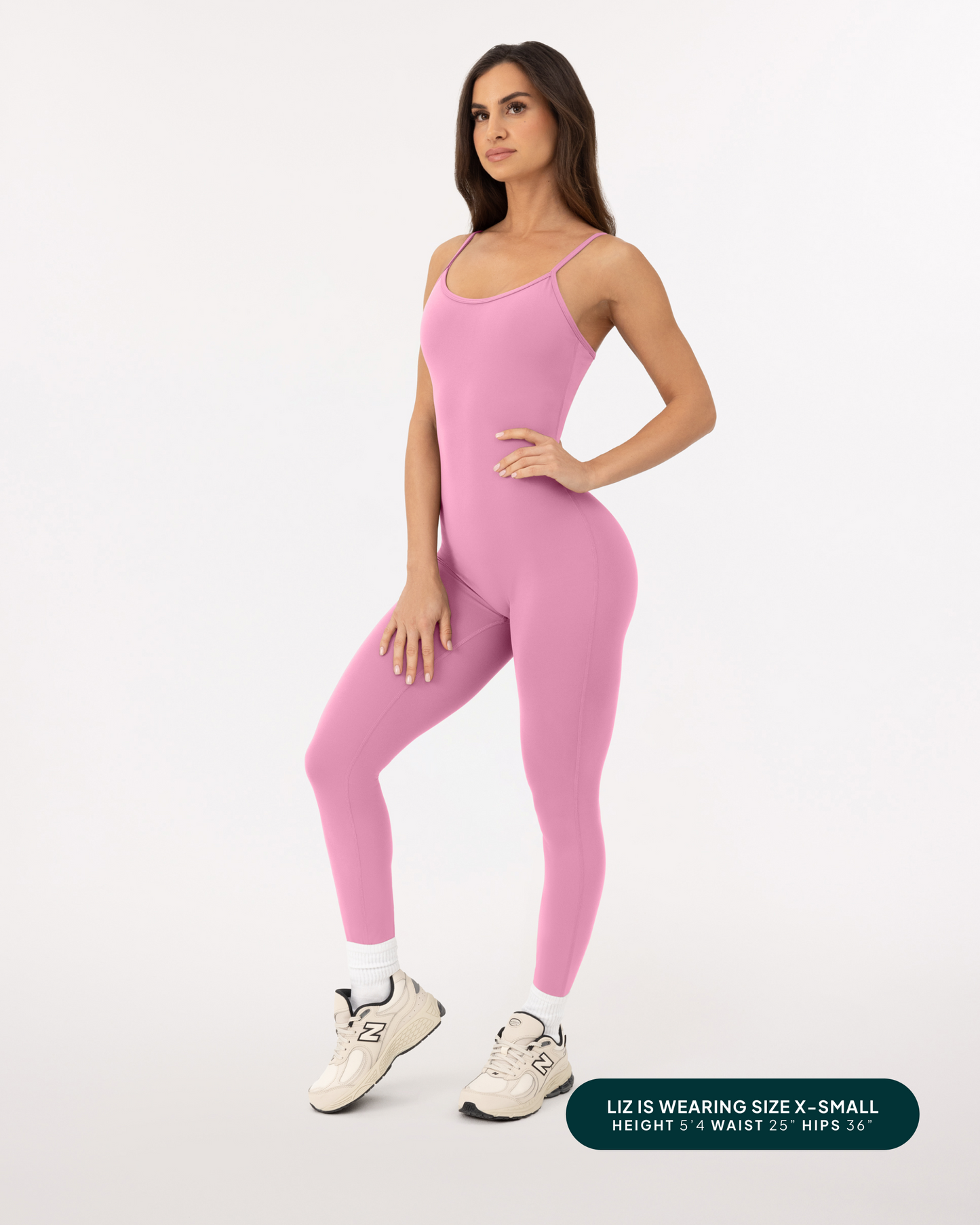 Spaghetti Strap Full-Length One Piece Workout Jumpsuit