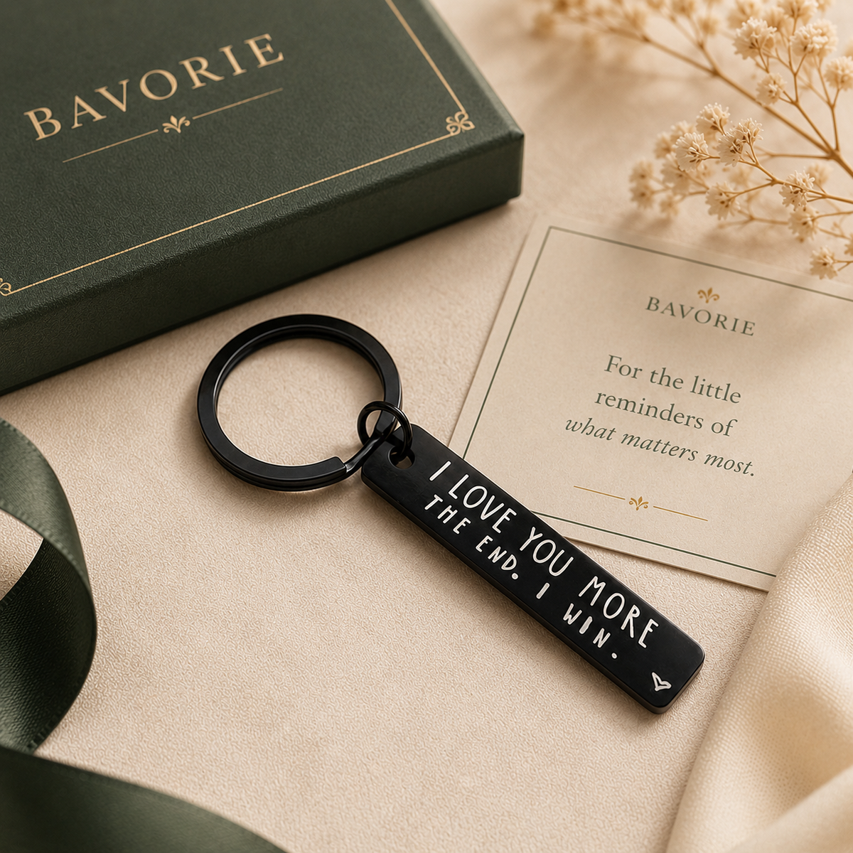 Bavorie Love You More Keepsake Keychain
