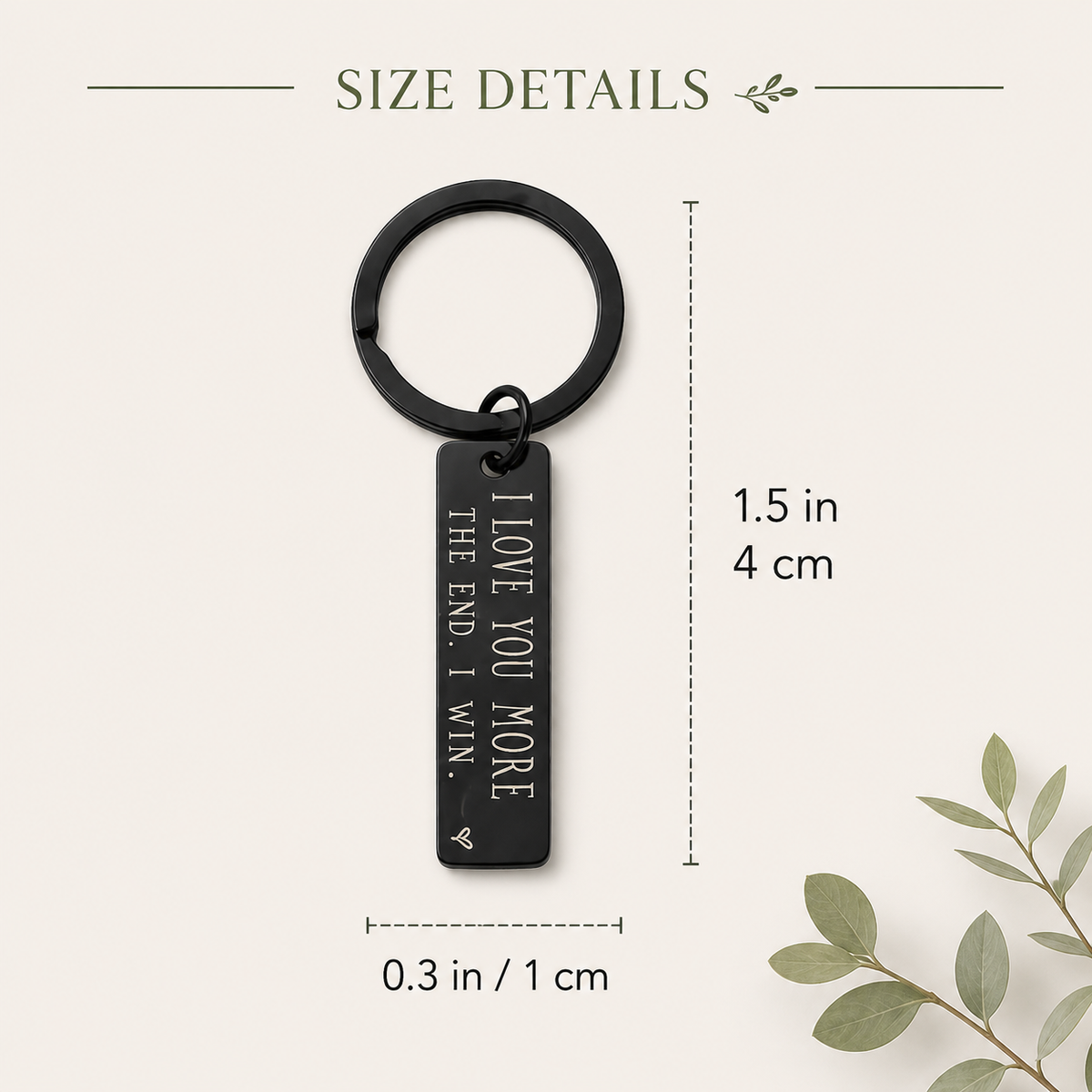 Bavorie Love You More Keepsake Keychain