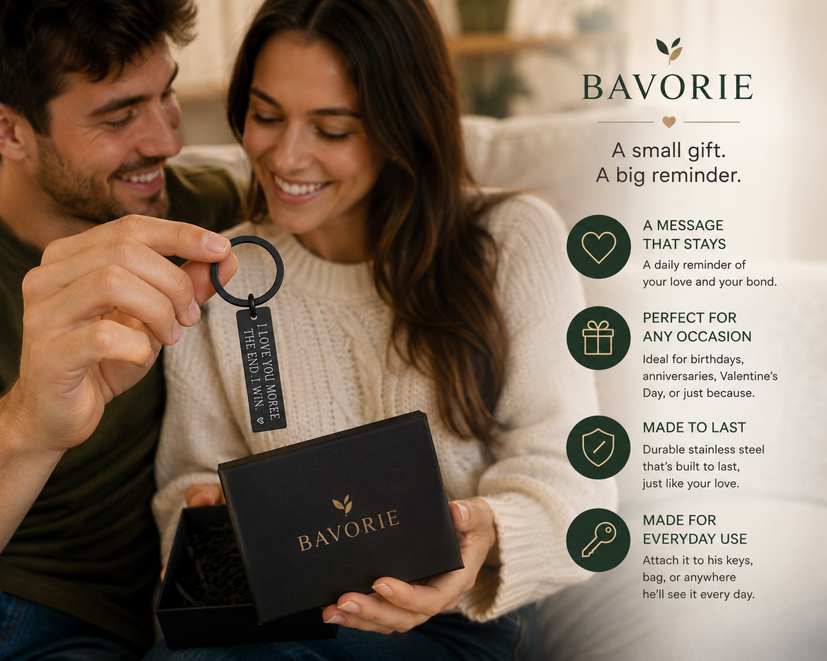 Bavorie Love You More Keepsake Keychain