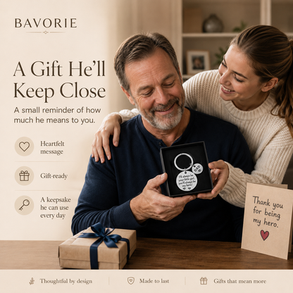 Dad Hero Keepsake Keyring