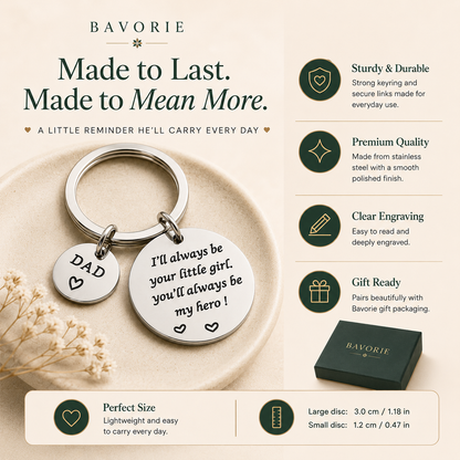 Dad Hero Keepsake Keyring