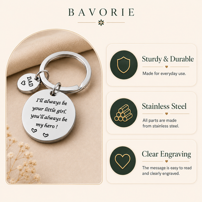 Dad Hero Keepsake Keyring